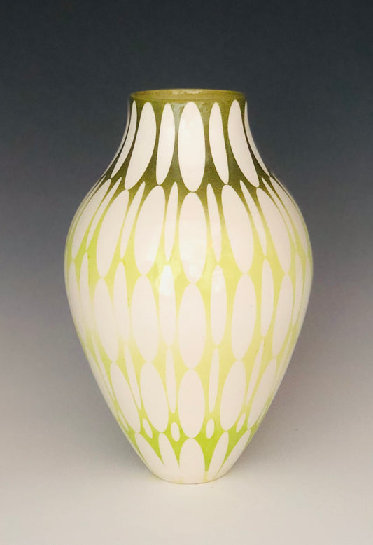 Colorblast Vase - Olive/Chartreuse Fade