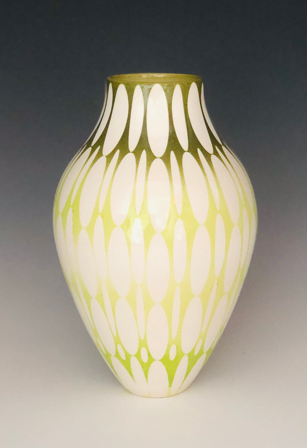 Colorblast Vase - Olive/Chartreuse Fade