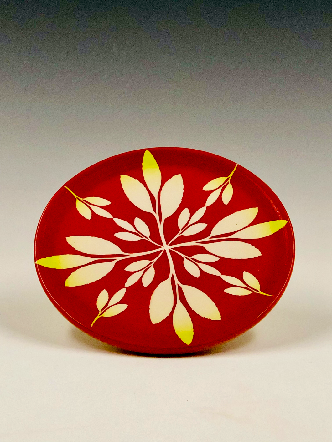 ColorBlast Tea Plate - Red Leaf