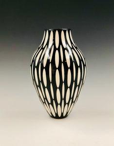 Colorblast Vase - Ovals B/W